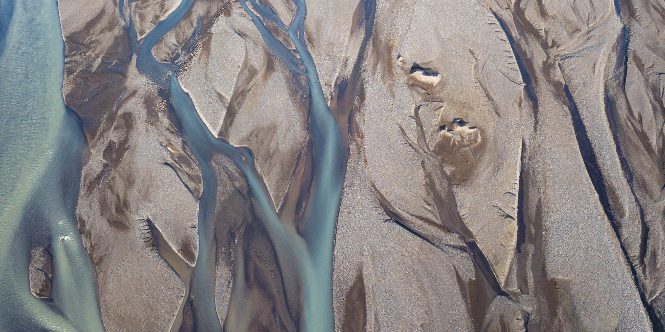 glacial river with sediment