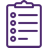 Icon of tasks on a clipboard