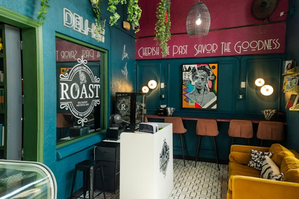 Seating in a coffee shop