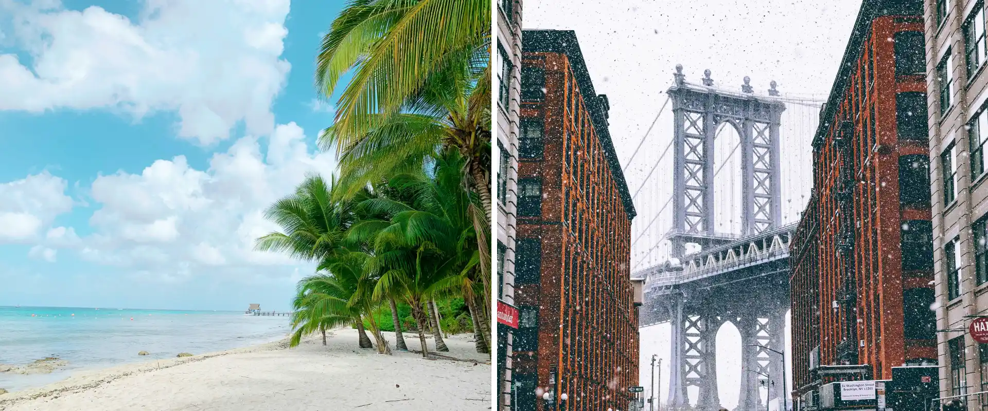 Winter travel destinations, from sunny Caribbean beaches to snowy mountain towns