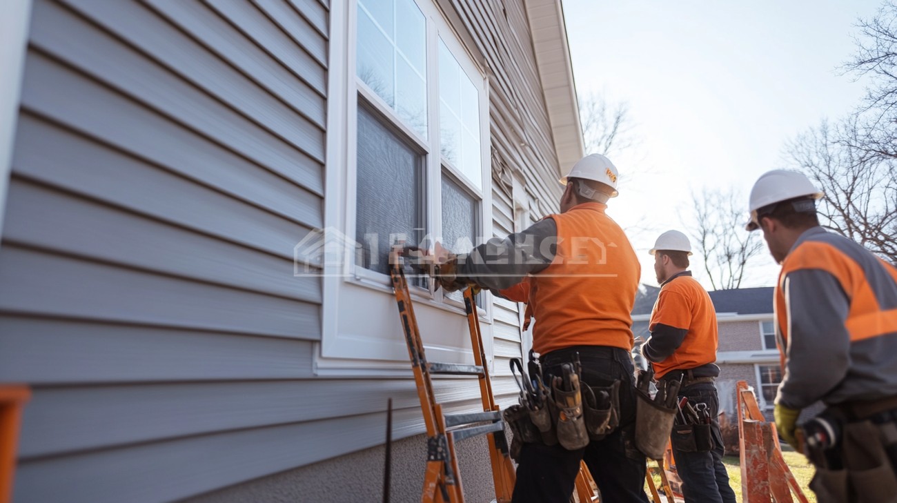 Install vinyl siding photo