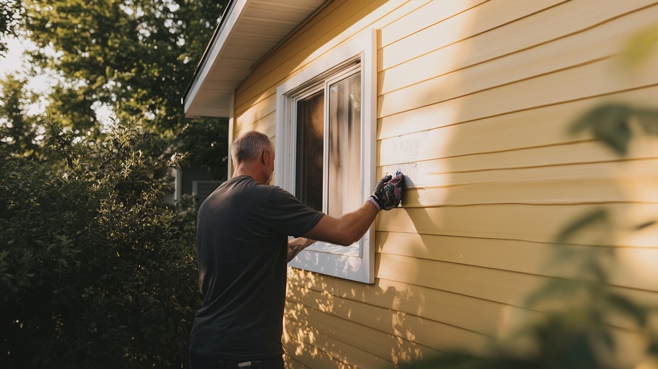 Paint vinyl siding photo