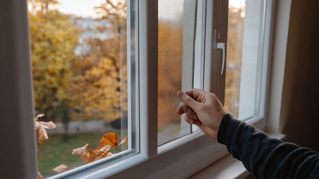 Remove window screen near you