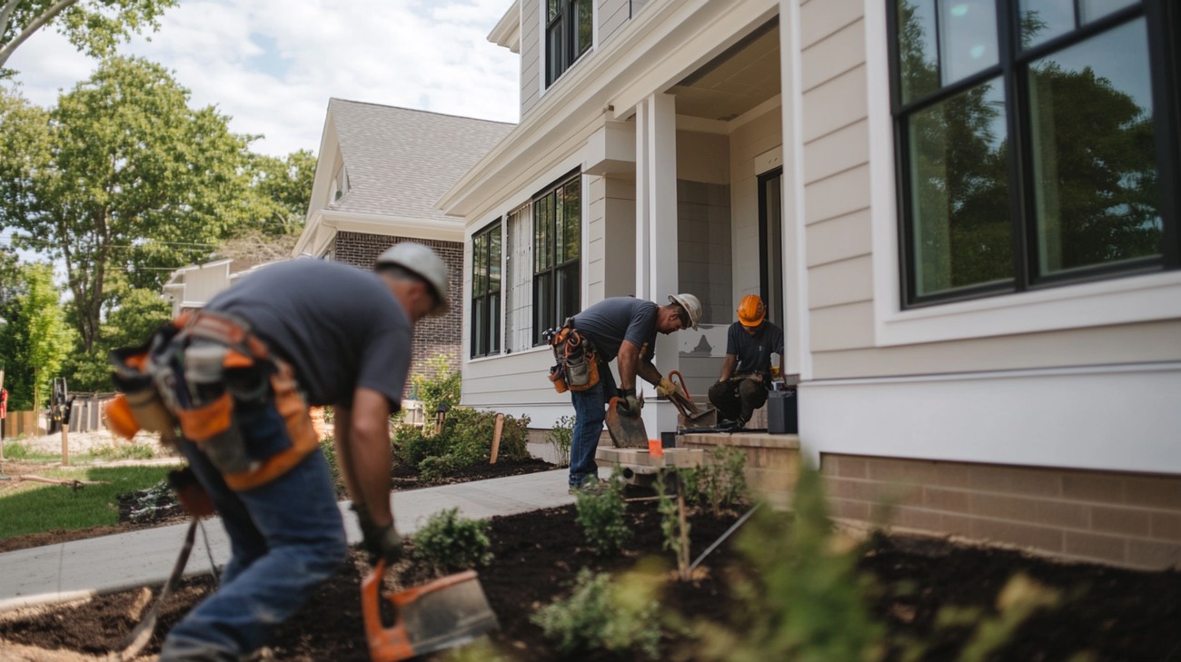 Installing Hardie siding photo