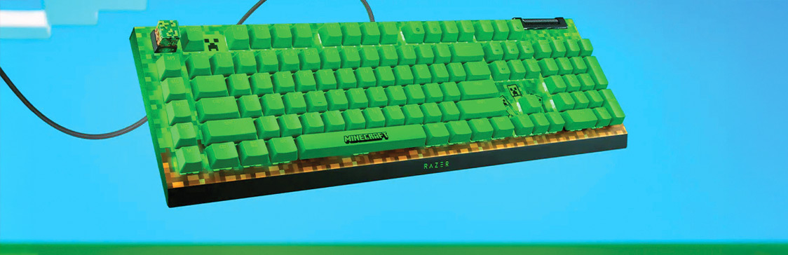 Razer Minecraft Edition キーボードとマウス MinecraftコラボのRazer製ゲーミングデバイスがTSUKUMOで展示スタート