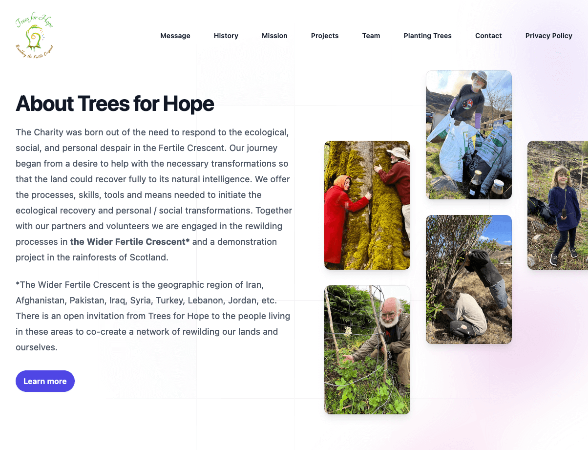 Cover Image for Trees for Hope Website Renewal