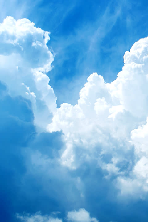 Photograph of clouds in the sky.