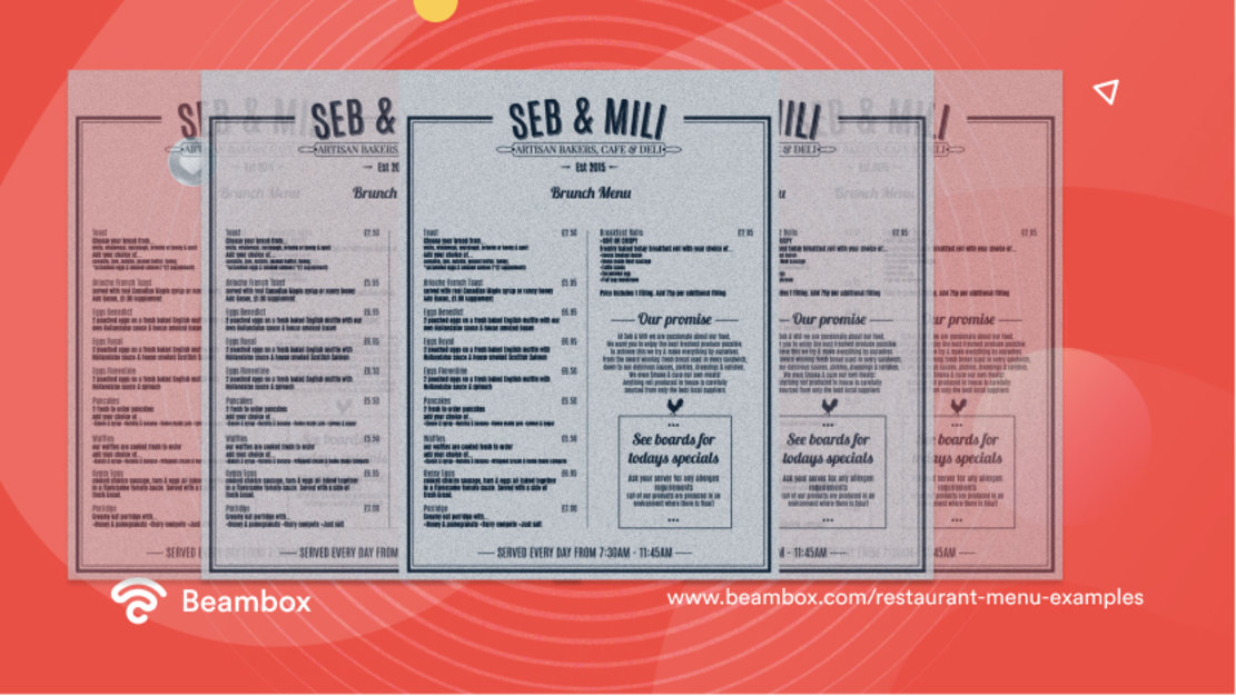 restaurant menu examples 9