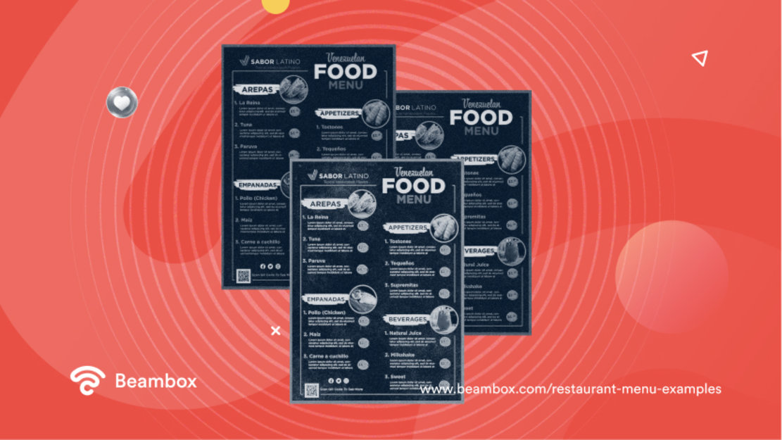 restaurant menu examples 1