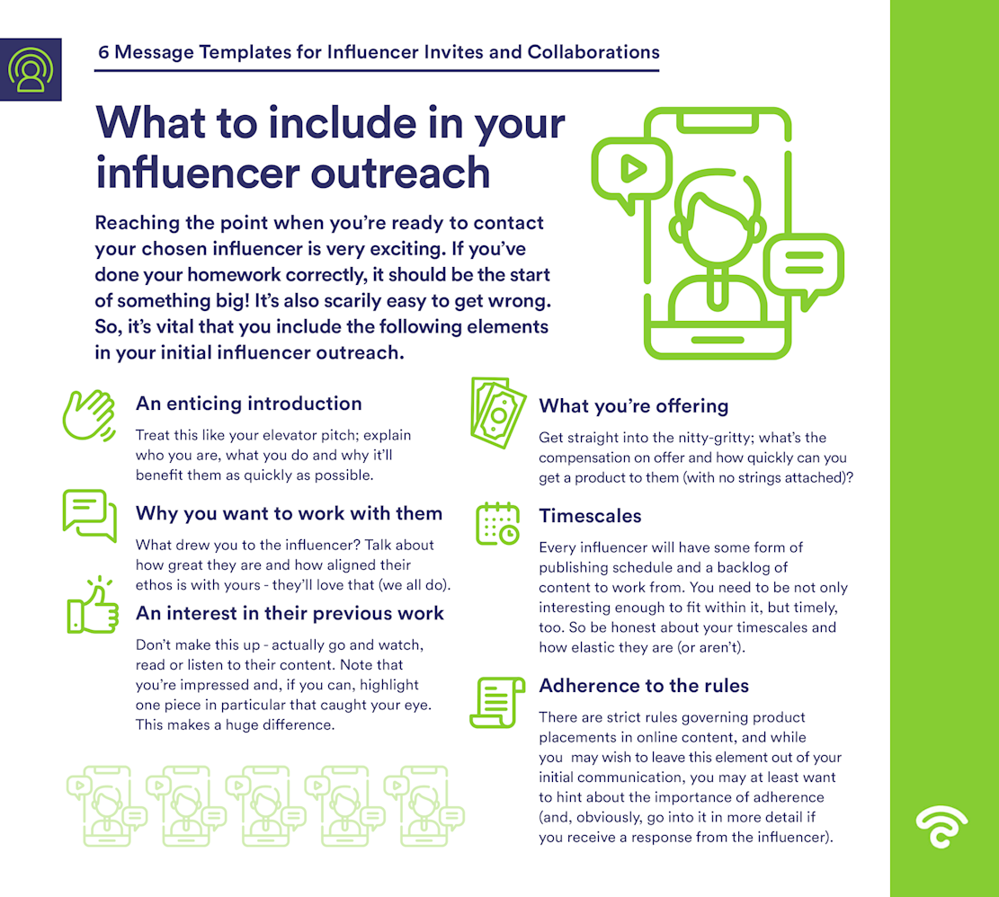 Initial influencer outreach