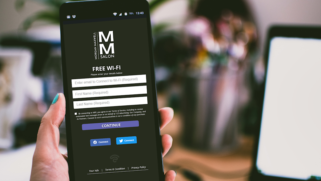 Custom WiFi Splash Page WiFi Marketing Beambox