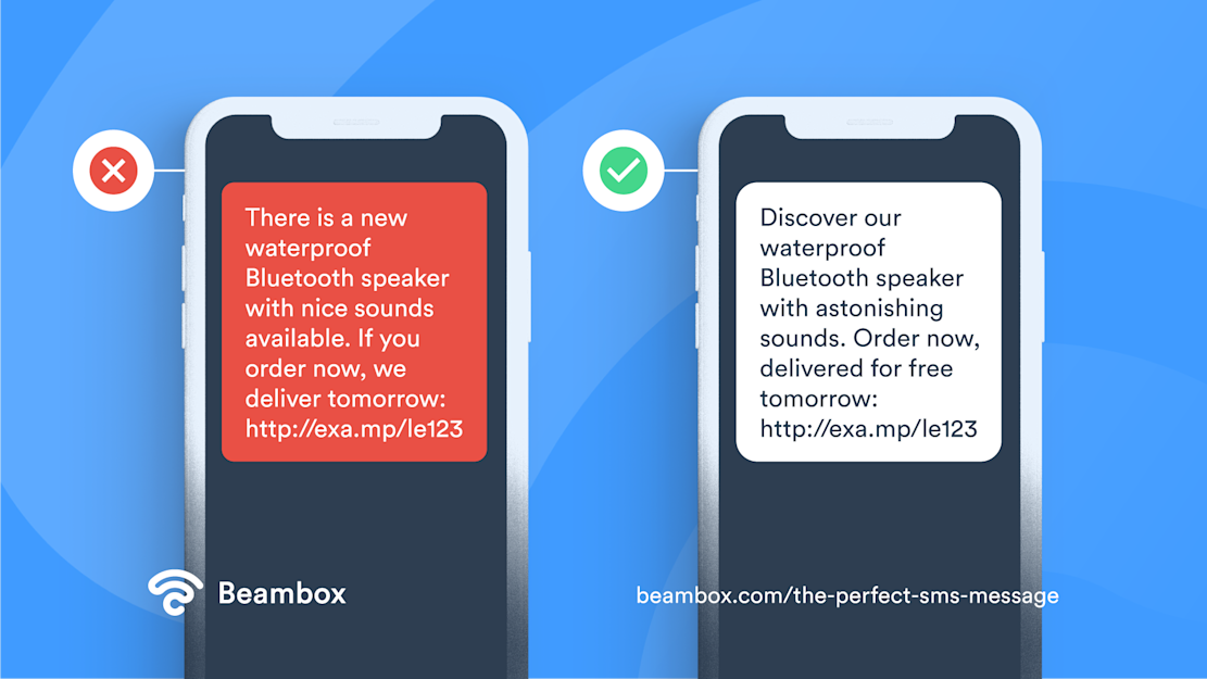 how to write sms for marketing - example 02