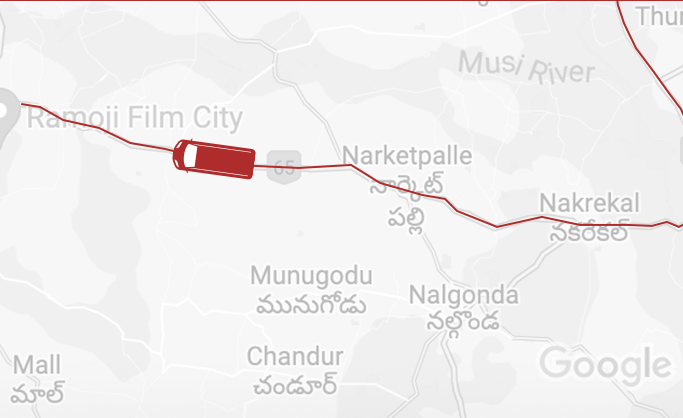 Google map of campervan tour locations