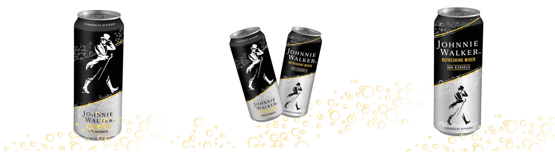 Johnnie Walker Refreshing Mixer cans range