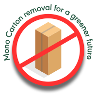 Mono carton packaging icon