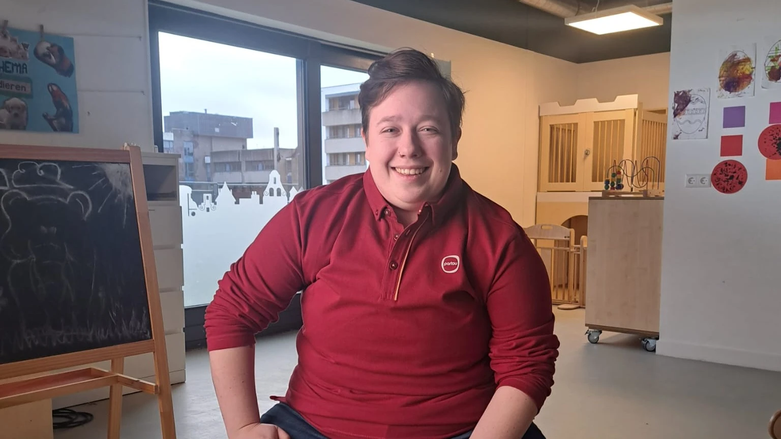 Pedagogisch professional Robin bij kinderopvanglocatie Otje in Weesp