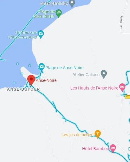 Carte de l'Anse Noire en Martinique