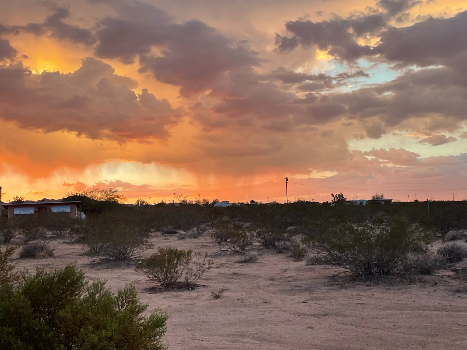 The sky and desert landscape in Yucca Valley, CA courtesy of Ellen Reid