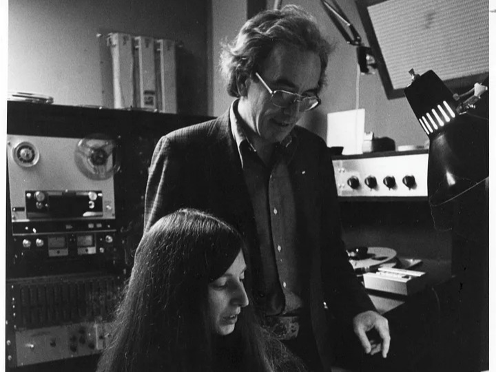 Maggi Payne and Robert Ashley Robert Ashley in the early CCM recording studio, circa 1974.