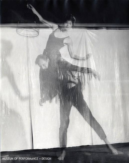 Anna Halprin and John Graham in Halprin's "The Five Legged Stool" circa 1962. Photo: Warner Jepson, Source: Anna Halprin Papers