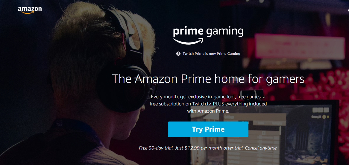 Amazon Prime 2020 Timeline, Prime Gaming | Pattern