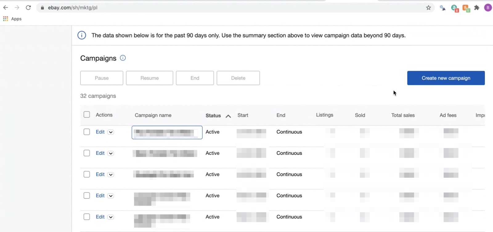 eBay Advertising Promoted Listings Campaign Reporting Tool | Pattern