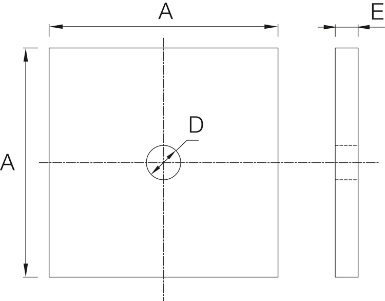 Platine carrée