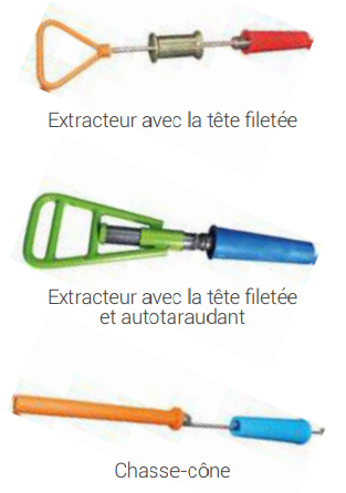 OUTILS DE RÉCUPÉRATION POUR CÔNES PLASTIQUE (CP) TY24