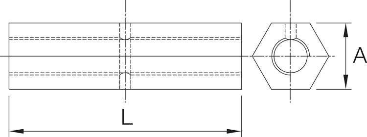 Manchon hexagonal