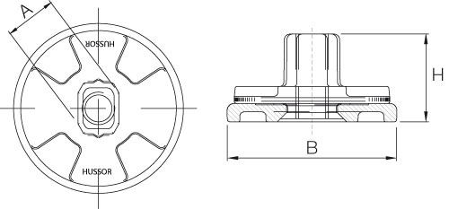 Ecrou à rondelle flottante réversible Ø 120 hauteur 62mm