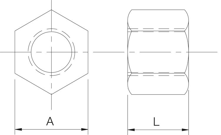 Contre-écrou hexagonal