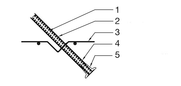 1-Détail d'ancrage à 45°