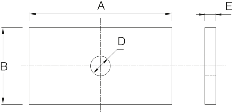 Platine rectangulaire