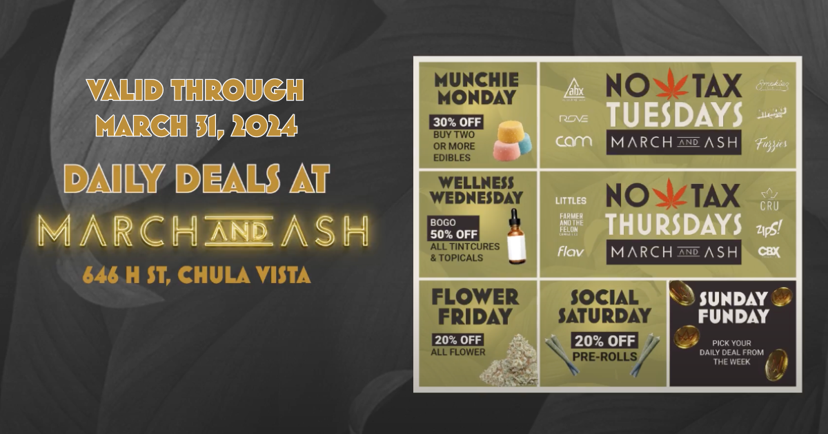 Daily Deals at 646 H Street - March and Ash Broadway