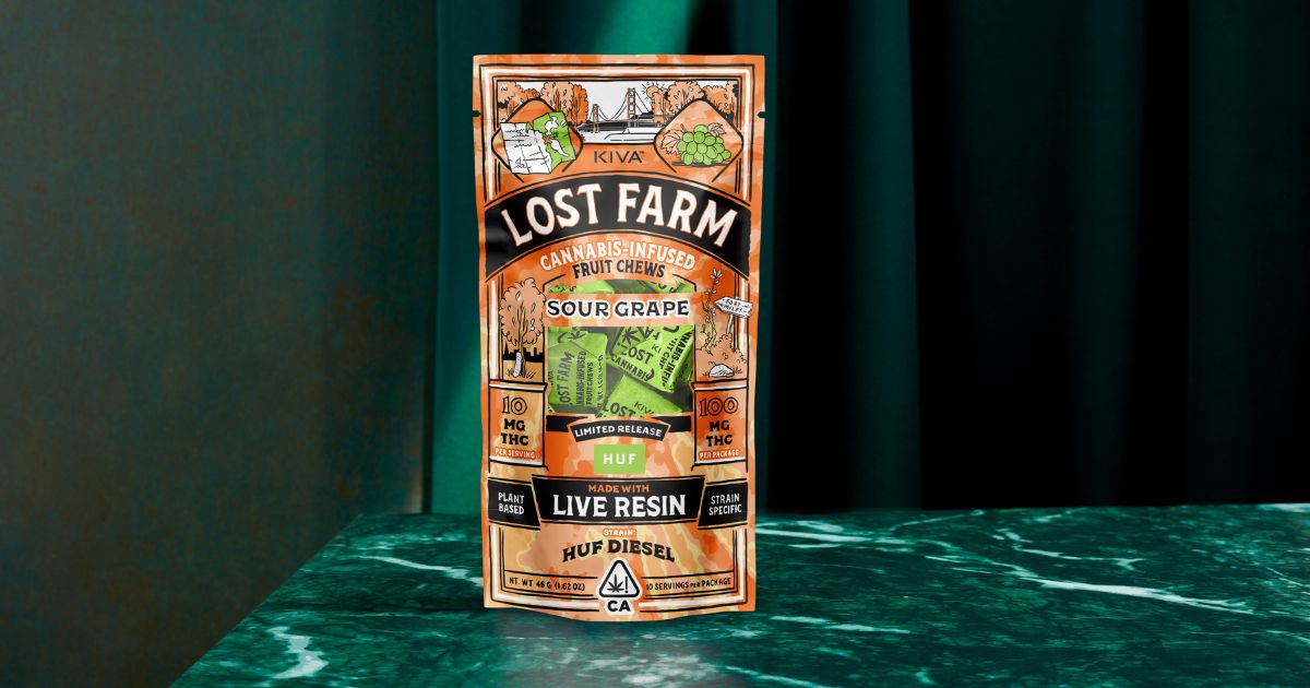 Sour Grape Sour Diesel Live Resin Fruit Chews - Lost Farm