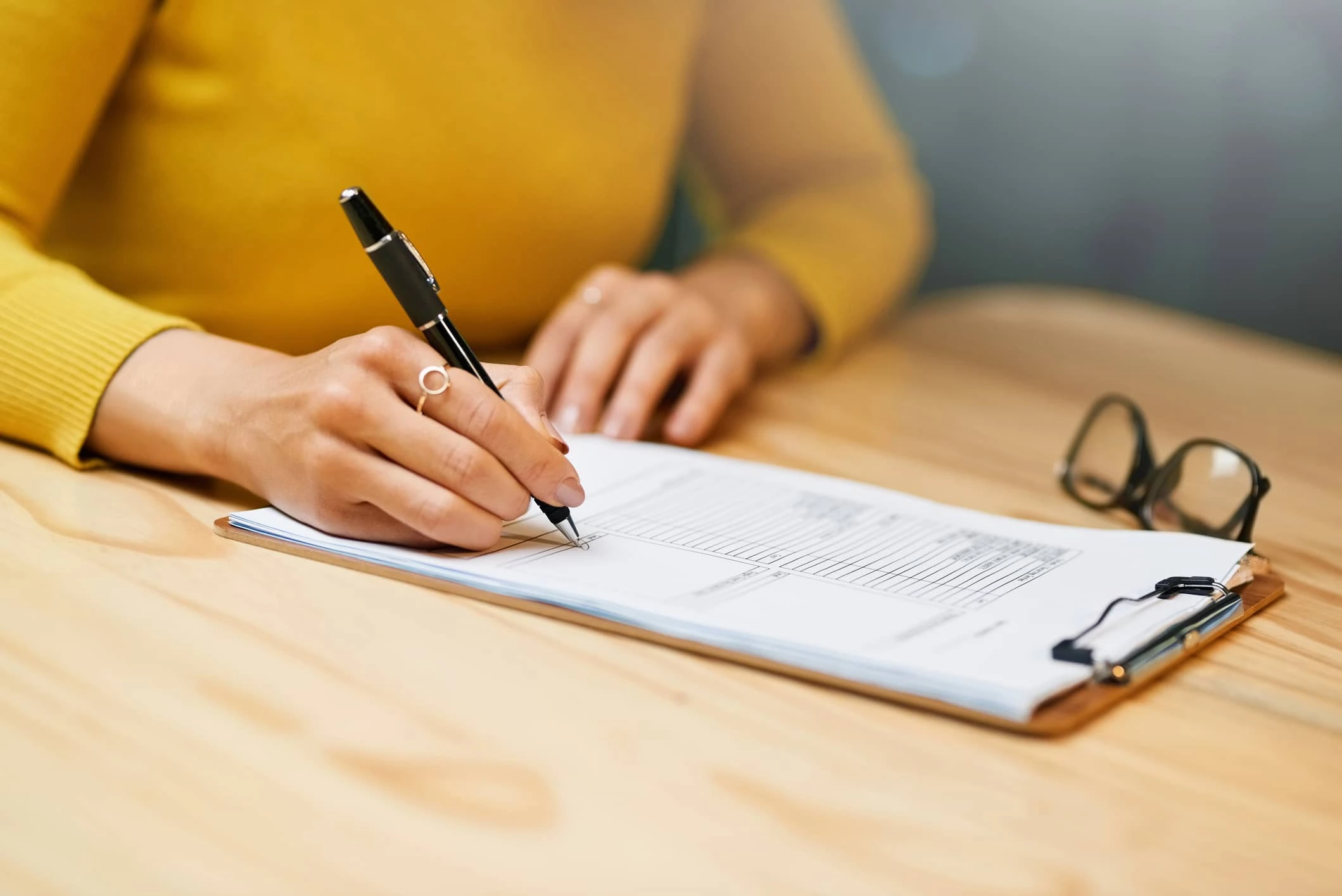 Person signing document