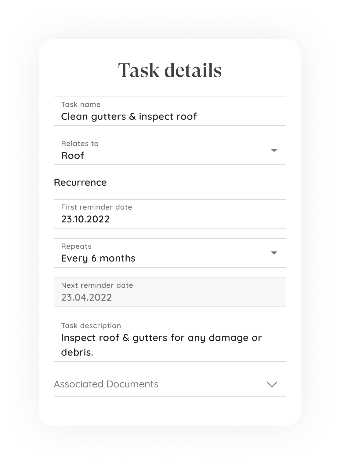 Liiva Task Planner Task Details EN