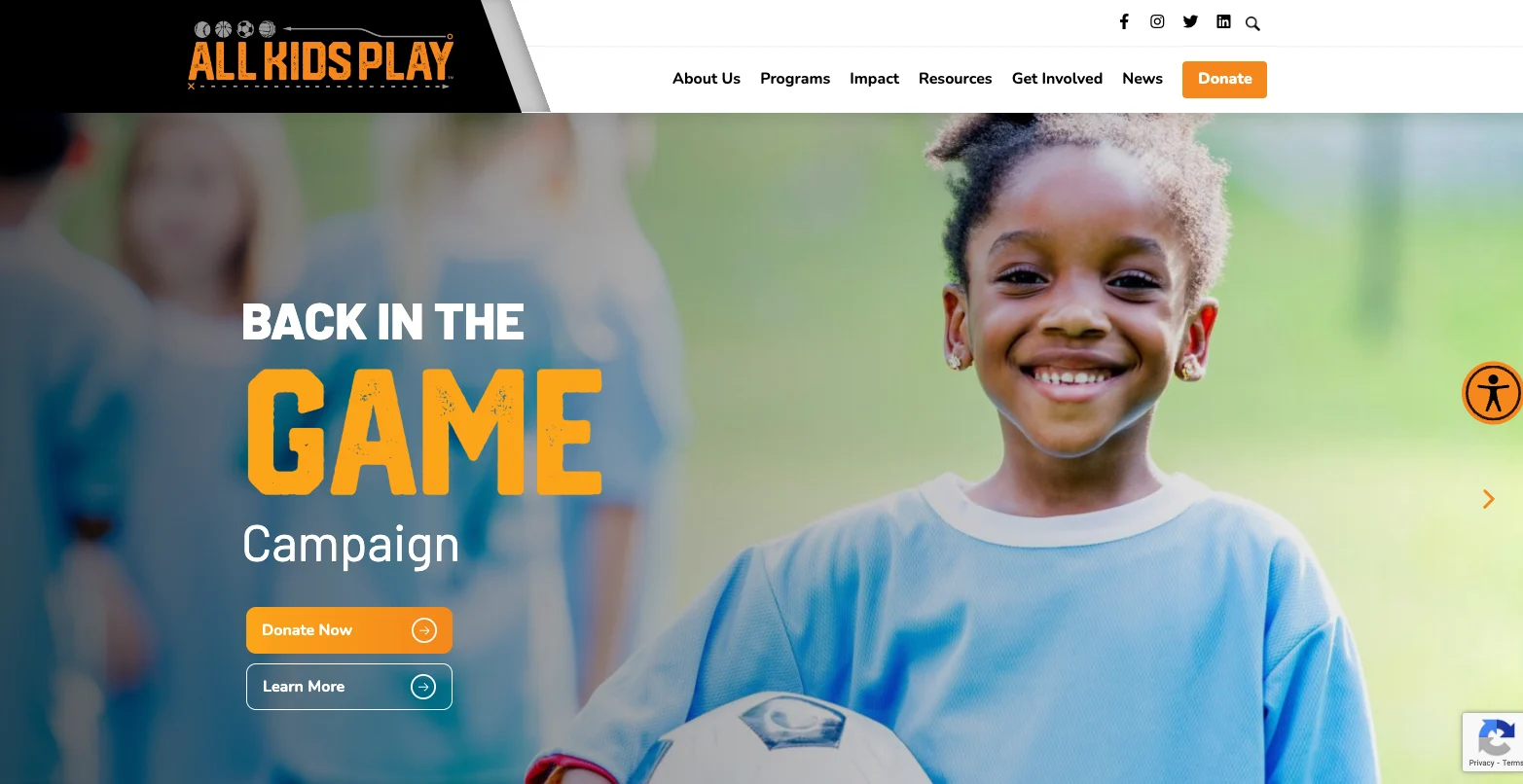 all kids play youth sports charity