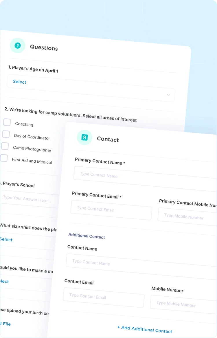 Build a website and generate your camp registration form in just a few clicks