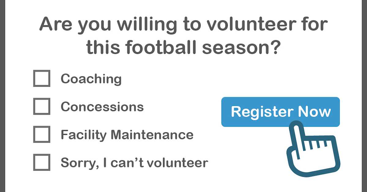 The #1 Youth Football Registration Form Template for Teams | Jersey Watch