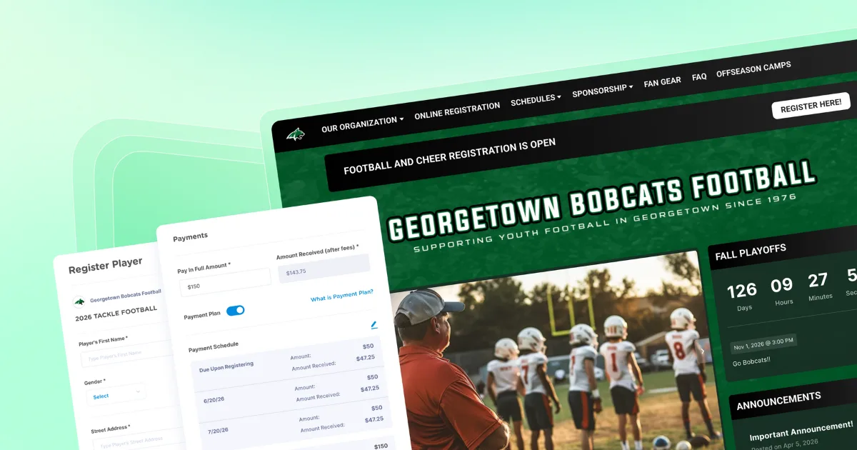 a youth football online registration form template