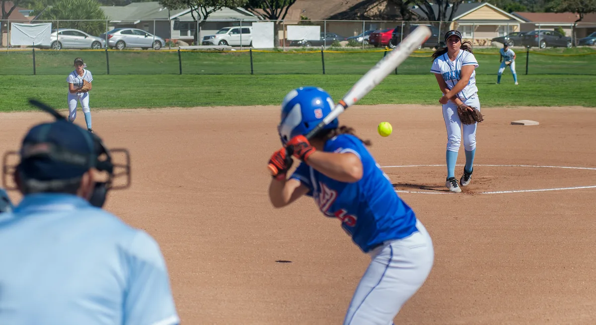 a travel fastpitch softball game