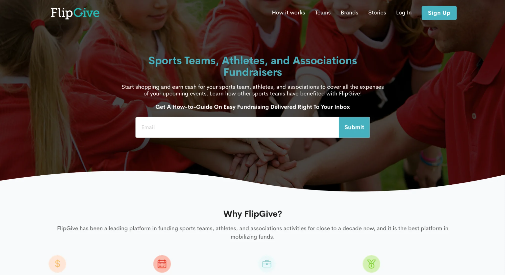 flipgive sports team fundraising