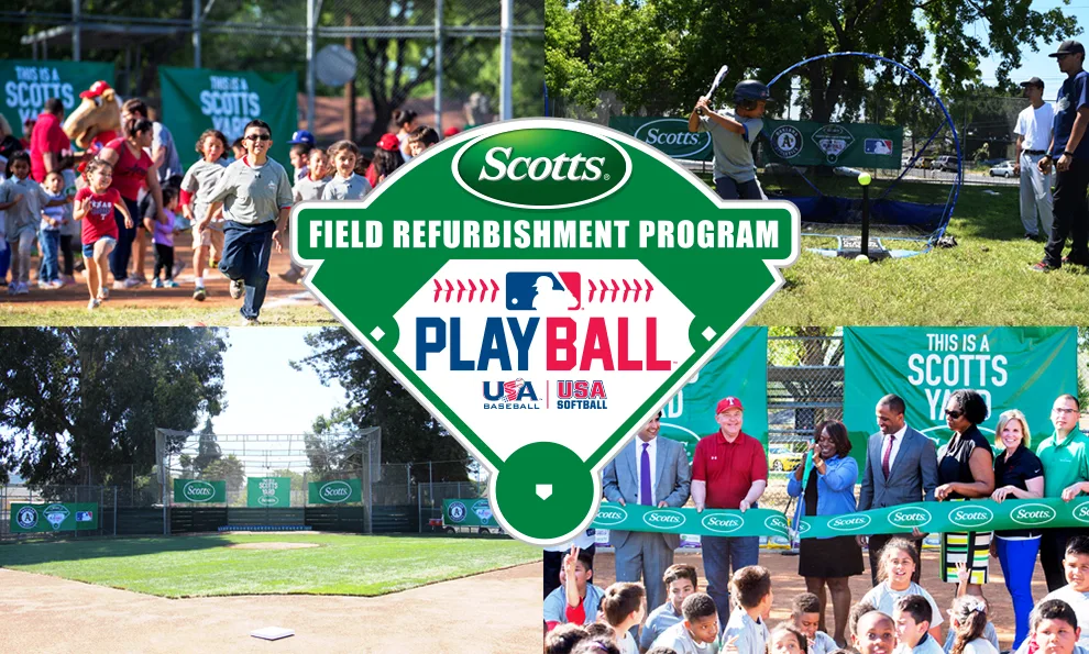 scotts field refurbishment sponsorship program for youth baseball and softball