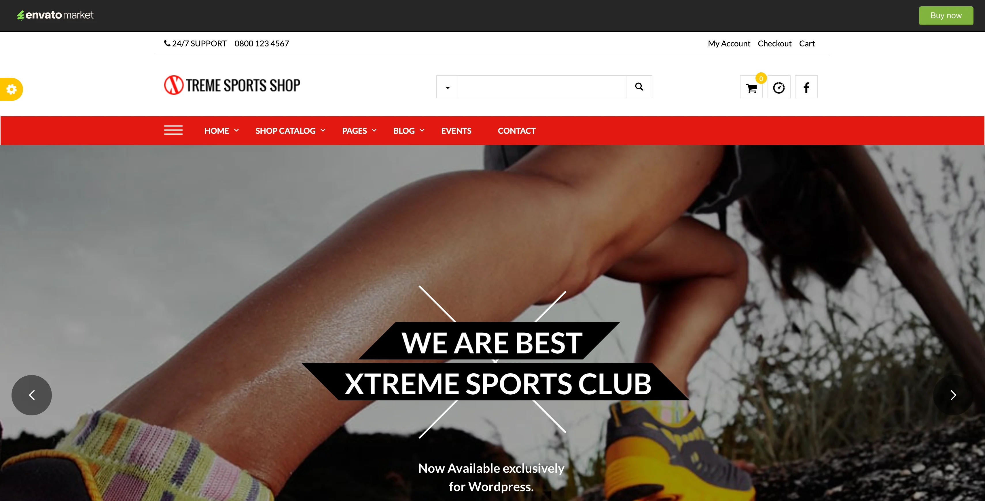 A screenshot of the Xports Wordpress theme preview