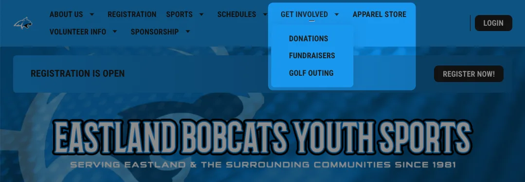 sponsors and fundraising for a youth sports organization