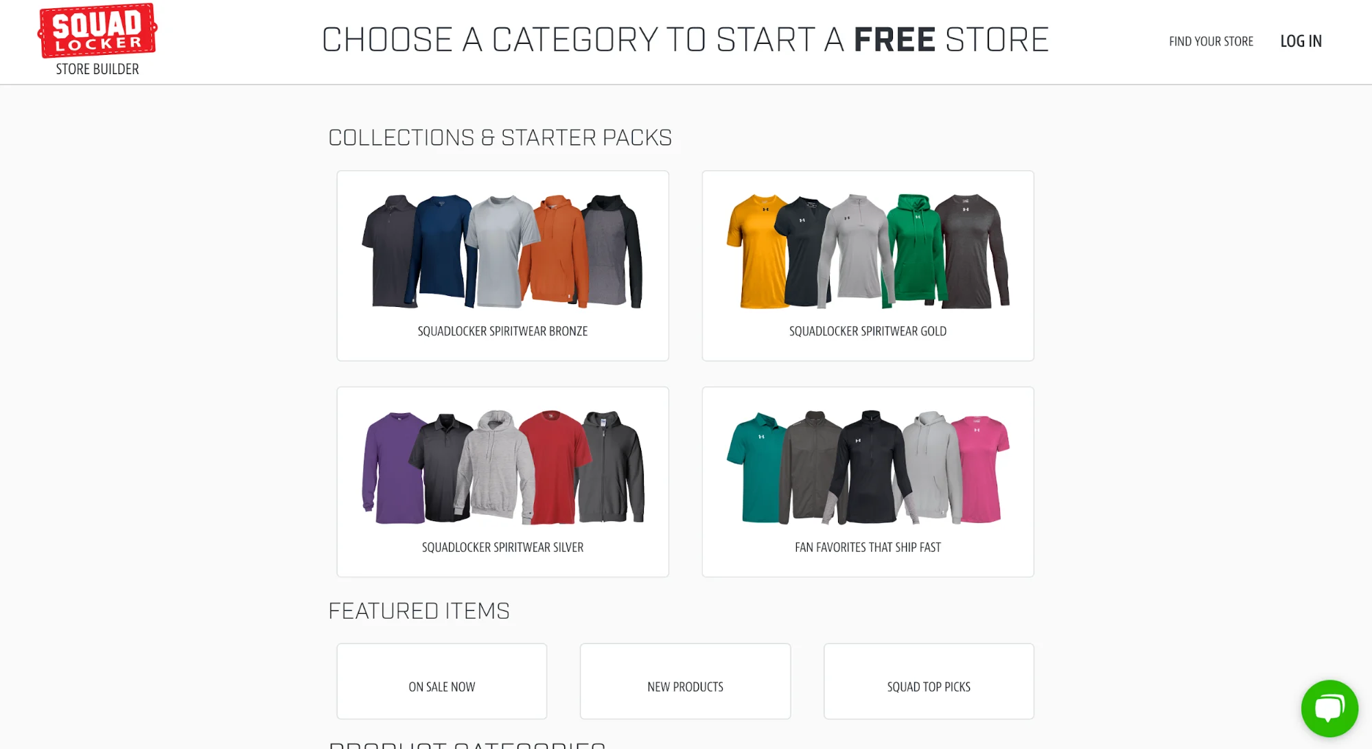 Screenshot of SquadLocker Collection Page