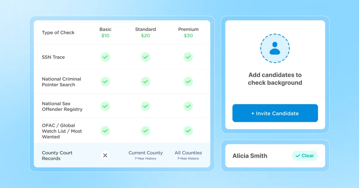 An illustration showing youth sports background check options and software