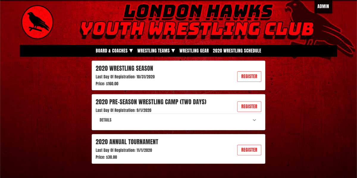 Youth Wrestling Registration Form