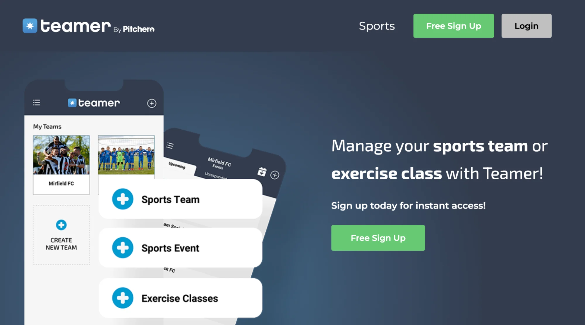teamer sports team communication app